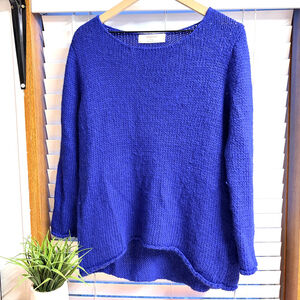Women's ZARAKNIT Blue Crew Neck Sweater Medium Knit Pullover